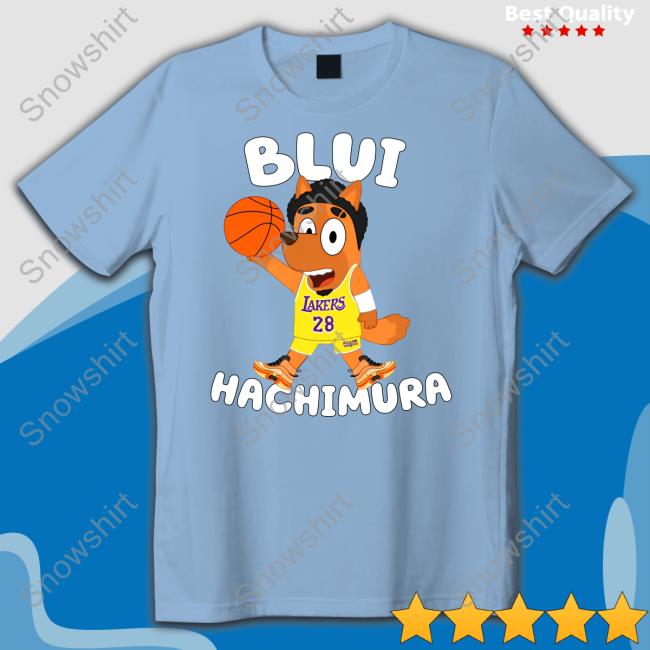 bluey lakers 28 blui hachimura T-Shirt