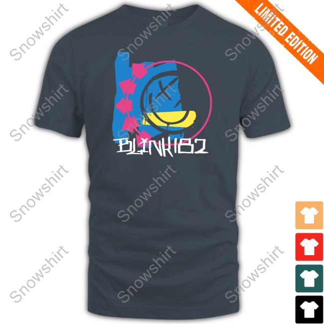 Official Blink 182 OG Smiley Shirt Official Blink 182 OG Smiley Shirt