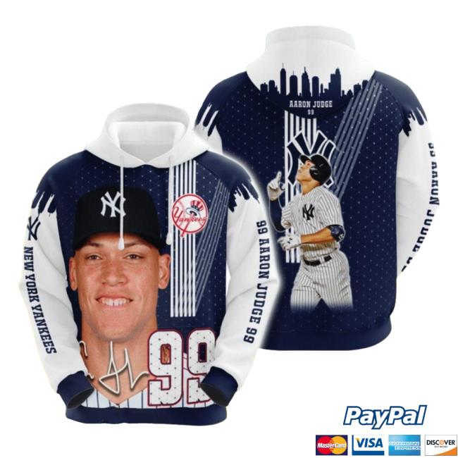 Official MLB New York Yankees Aaron Judge Striped 3D Hoodie For Fans -  Snowshirt