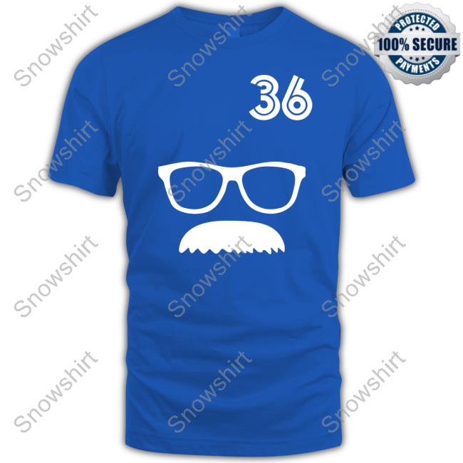 Eletees Jays Fans 36 Davis Schneider Glasses and Moustache Shirt