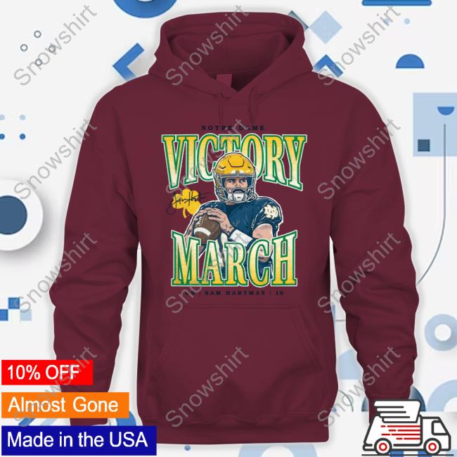 Homefield Merch Notre Dame Sam Hartman Victory March Tee Homefield Merch Notre Dame Sam Hartman Victory March Tee