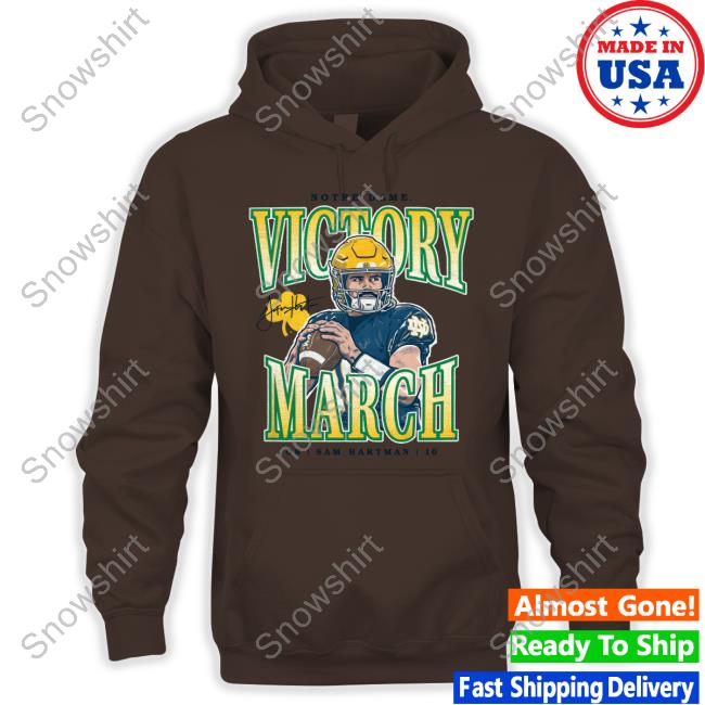 Homefield Merch Notre Dame Sam Hartman Victory March Tee Homefield Merch Notre Dame Sam Hartman Victory March Tee