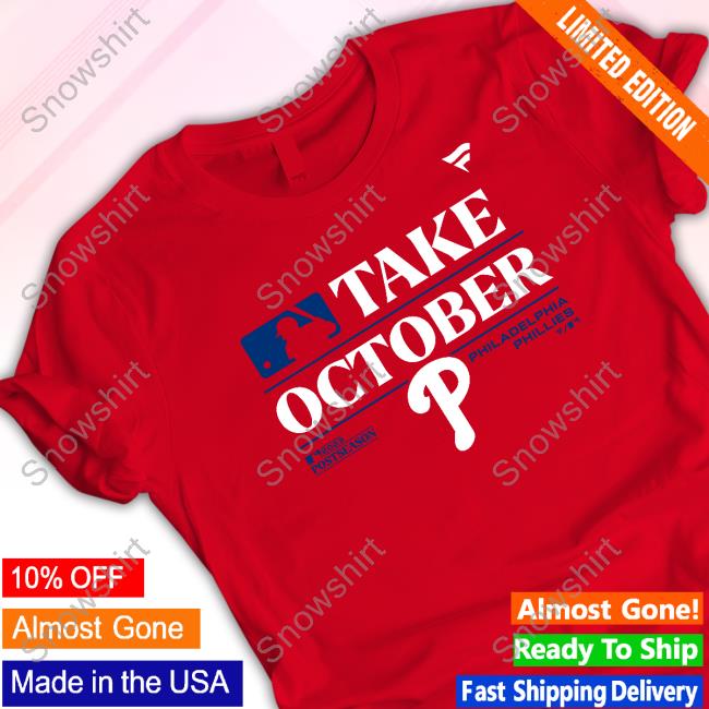 Women's Fanatics Branded Red Philadelphia Phillies 2023 Postseason Locker Room V-Neck T-Shirt