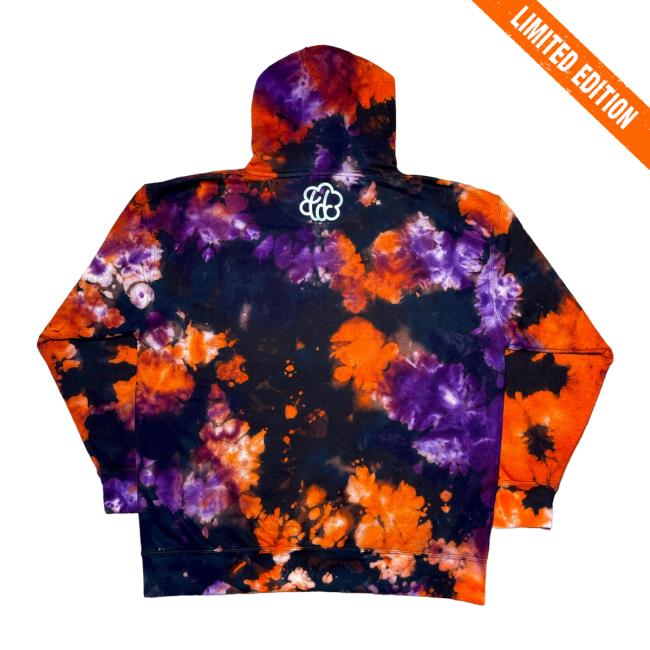 Orange and purple discount tie dye hoodie