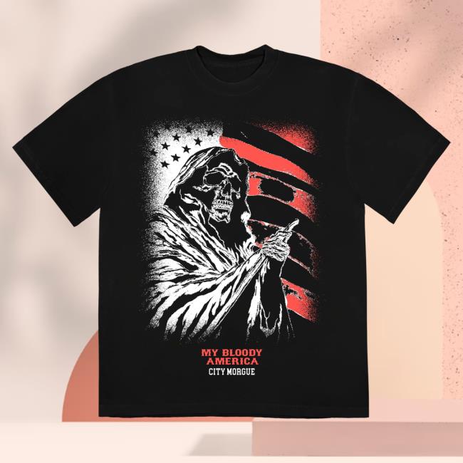 Official City Morgue Clothing Shop My Bloody America Tee Shirt 4 Citymorgue Merch