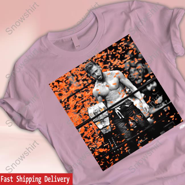 Official AEW Orange Cassidy Confetti Tee Shirt Official AEW Orange Cassidy Confetti Tee Shirt