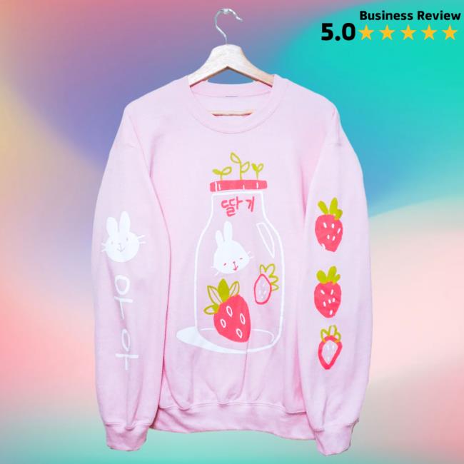 Official Ohmonah Shop Merch Strawberry Milk Crewneck Official Ohmonah Shop Merch Strawberry Milk Crewneck