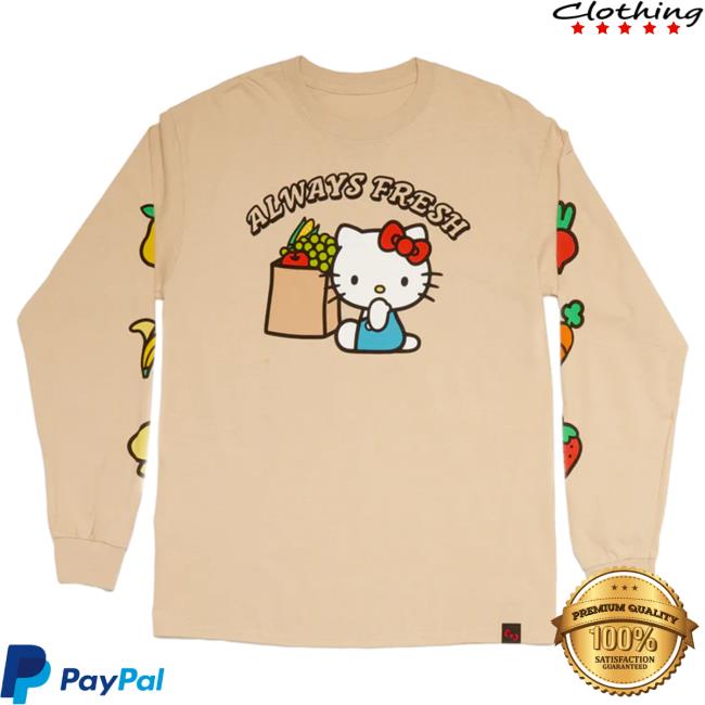 Official Sanrio Apparel Clothing Merch Store Shop Hello Kitty Sanrio  Original Always Fresh Long Sleeve T Shirt - Snowshirt