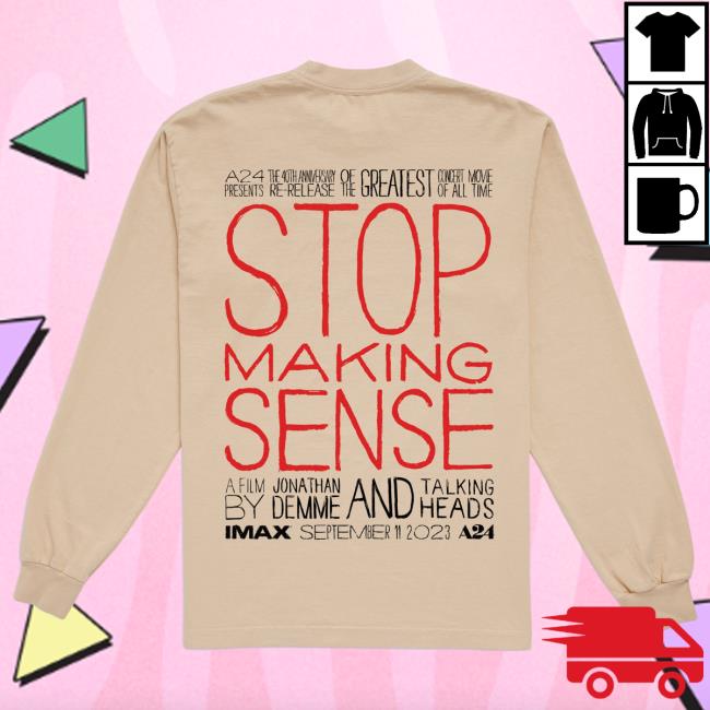 stop making sense Tシャツ A24 トーキングヘッズ SEAL限定商品 - トップス