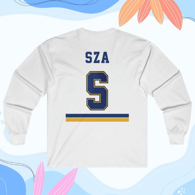 SZA Merchandise - SZA SOS Tour Jersey White Navy Gold