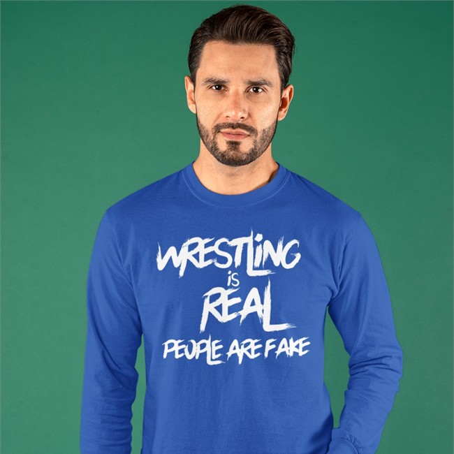 Wrestling Is Real People Are Fake Shirt Black Brittni Sacco Wrestling Is Real People Are Fake T Shirts