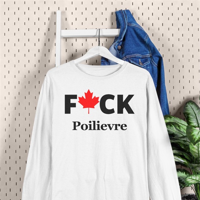 Canadian Maple Leaves Resistance R Us Fuck Poilievre Shirt