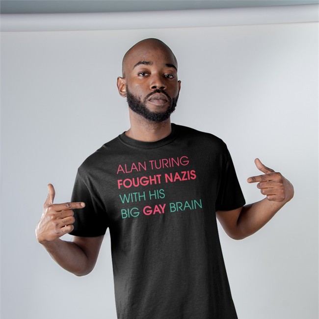 Alan Turing Fought Nazis With His Big Gay Brain Shirt Sky Vas Normandy Alan Turing Fought Nazis With His Big Gay Brain Hoodie