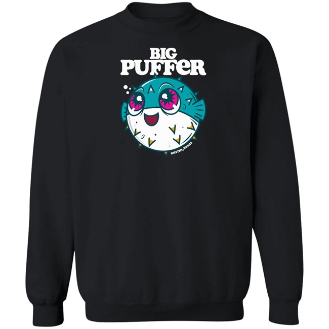 Big Puffer Merch Big Puffer® Mascot Crewneck Sweatshirt Austin Texas Big Puffer Merch Big Puffer® Mascot Crewneck Sweatshirt Austin Texas