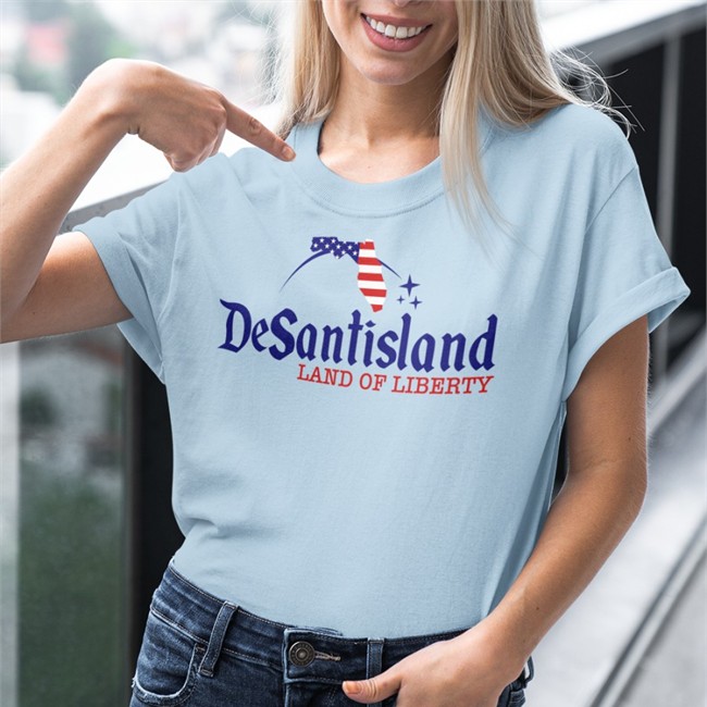 Desantisland Land Of Liberty Shirt White Desantisland Land Of Liberty Shirt Hal