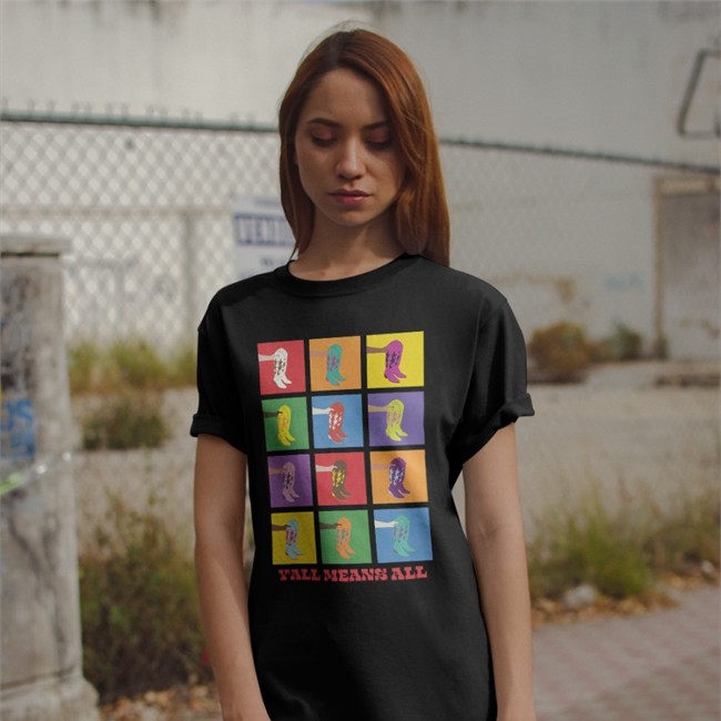 Devolver Digital Merch Store Devolver Y'all Means All Long Sleeve Devolver Y'all Means All Tee