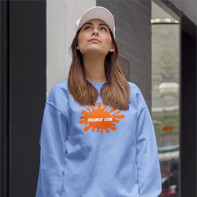Shirts That Go Hard Merch Orange Cum Long Sleeve Tee