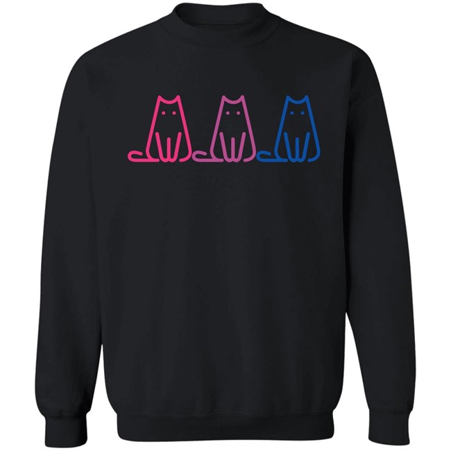 Cahlaflour Bisexual Pride Cat Shirt Cahlaflour Bisexual Pride Cat Shirt