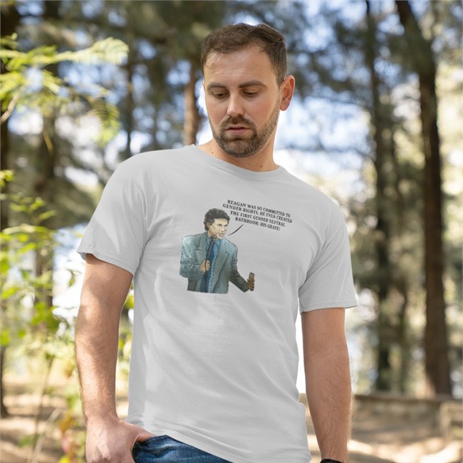 Reagan Was So Committed To Gender Rights He Even Created The First Gender Neutral Bathroom His Grave Tee Shirt Shirts That Go Hard Reagan Was So Committed To Gender Rights He Even Created The First Gender Neutral Bathroom His Grave Sweatshirt