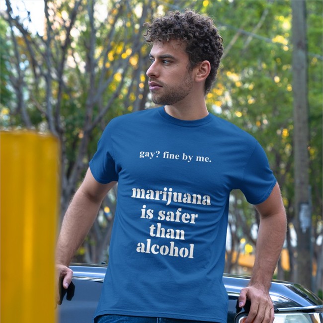 Gay Fine By Me Marijuana Is Safer Than Alcohol Tee Shirts That Go Hard Merch Gay Fine By Me Marijuana Is Safer Than Alcohol Hat