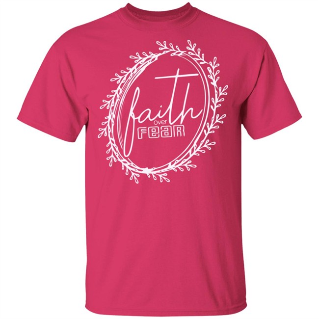 Faith Over Fear Shirt Summer Casual Christian Inspirational Graphic Tees Tops