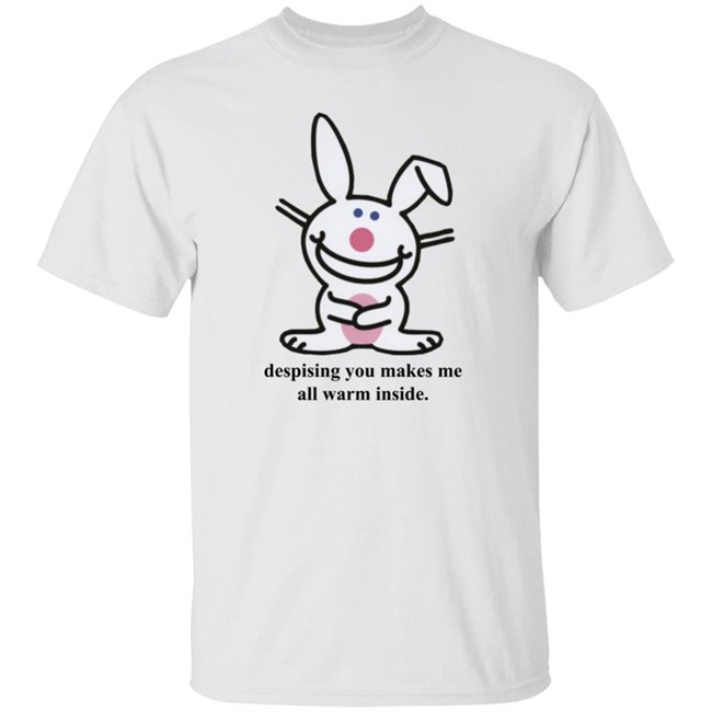 It's Happy Bunny Shirt Despising You Makes Me All Warm Inside Gray Shirt It's Happy Bunny Shirt Despising You Makes Me All Warm Inside Gray Shirt