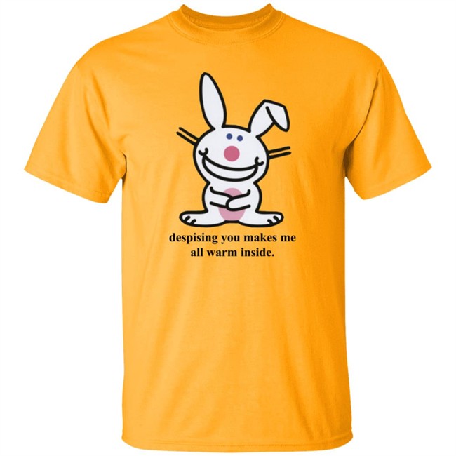It's Happy Bunny Shirt Despising You Makes Me All Warm Inside Gray Shirt It's Happy Bunny Shirt Despising You Makes Me All Warm Inside Gray Shirt