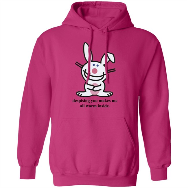 It's Happy Bunny Shirt Despising You Makes Me All Warm Inside Gray Shirt It's Happy Bunny Shirt Despising You Makes Me All Warm Inside Gray Shirt