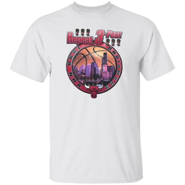 Repeat 3 Peat Shirt Vintage 1998 Starter x Repeat 3-Peat Chicago Bulls T-Shirts