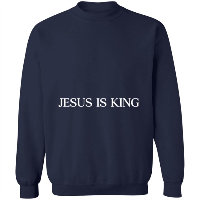 JESUS IS KING MERCH NAVY CREWNECK CHICAGO JESUS IS KING MERCH NAVY CREWNECK CHICAGO