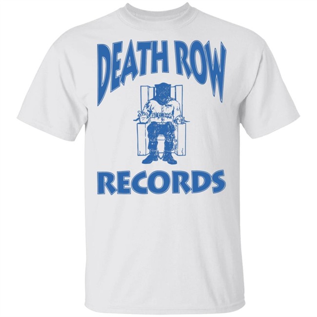 Ripple Junction Death Row Records Airbrush Tee Blue Logo Shirt white T Shirt