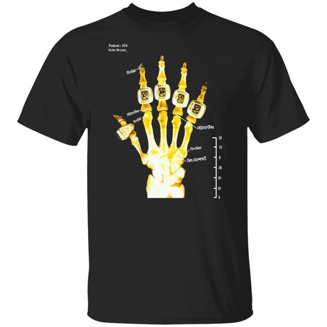Kobe Bryant BryHand X Ray Broken Not Beaten Tee Shirt