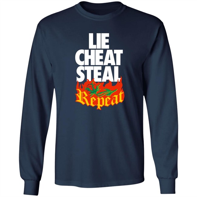 Pro Wrestling Merch Lie Cheat Steal Repeat Shirt Pro Wrestling Merch Lie Cheat Steal Repeat Shirt
