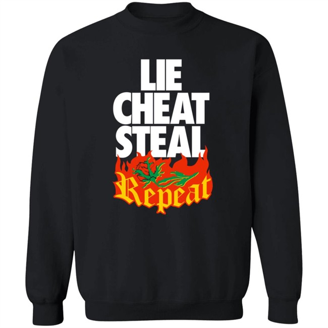 Pro Wrestling Merch Lie Cheat Steal Repeat Shirt Pro Wrestling Merch Lie Cheat Steal Repeat Shirt