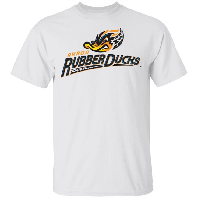 Akron Rubber Ducks Logo White Shirt