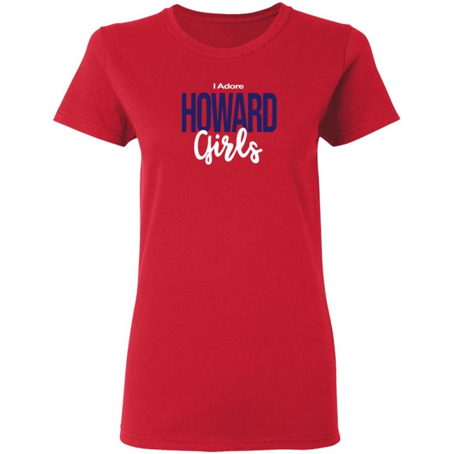 Eric Roberson Merch I Adore Howard Girls Red Tee Shirt