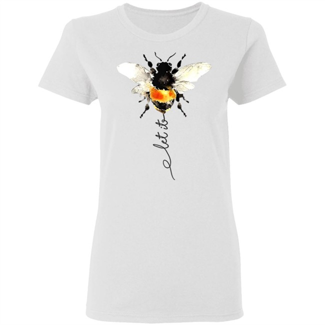 Women Girls Summer Fashion Let It Bee Print Short Sleeve T Shirt Funny Tee Tops Plus Size White T Shirt Women Girls Summer Fashion Let It Bee Print Short Sleeve T Shirt Funny Tee Tops Plus Size White T Shirt