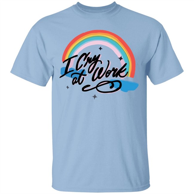 Bando I Cry At Work Graphic White Tee Shirt Bando I Cry At Work Graphic White Tee Shirt