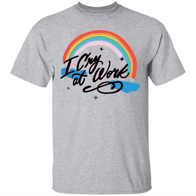 Bando I Cry At Work Graphic White Tee Shirt Bando I Cry At Work Graphic White Tee Shirt