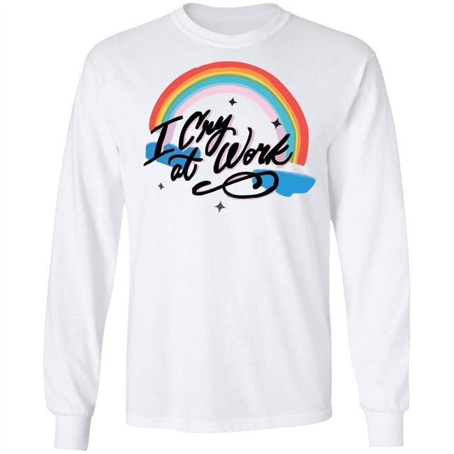 Bando I Cry At Work Graphic White Tee Shirt Bando I Cry At Work Graphic White Tee Shirt