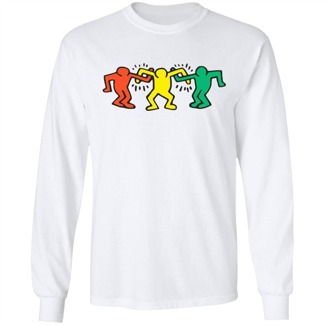 Keith Haring Hoodie Dancing People Raze White Sweatshirt Keith Haring Hoodie Dancing People Raze White Sweatshirt