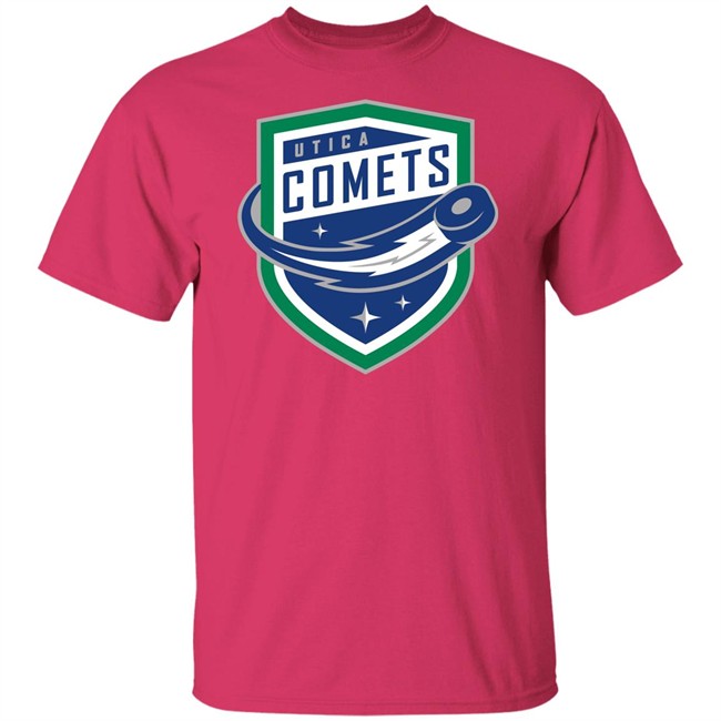 Utica Comets’ Popular Puck The White T-shirts Utica Comets’ Popular Puck The White T-shirts
