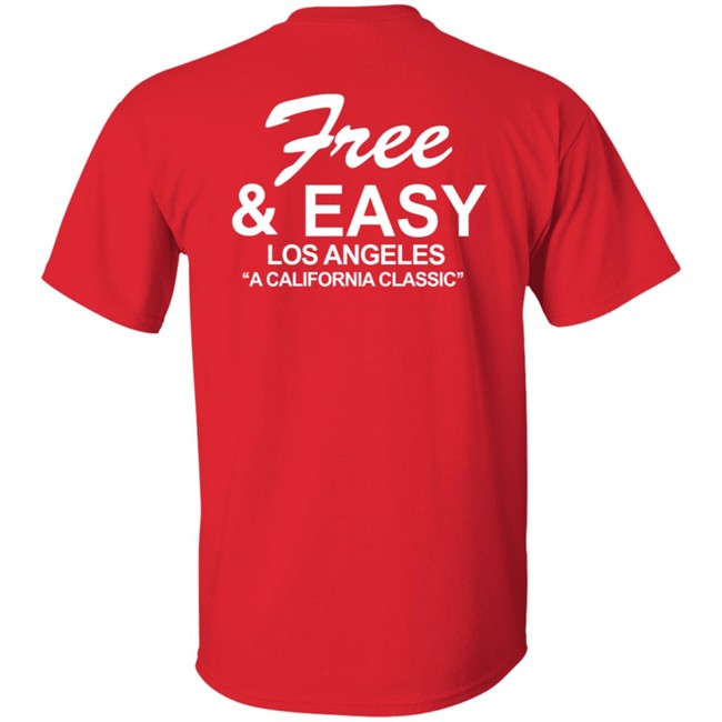 Free and Easy California Classic Red Tee Shirt