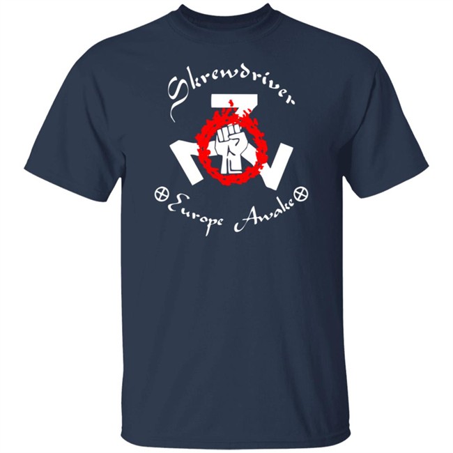 Shane Burley Skrewdriver Europe Awake Fist 777 Usa Factory Printed Men Tee Shirt Shane Burley Skrewdriver Europe Awake Fist 777 Usa Factory Printed Men Tee Shirt