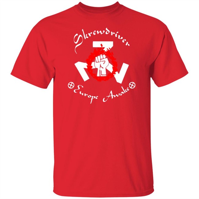 Shane Burley Skrewdriver Europe Awake Fist 777 Usa Factory Printed Men Tee Shirt Shane Burley Skrewdriver Europe Awake Fist 777 Usa Factory Printed Men Tee Shirt