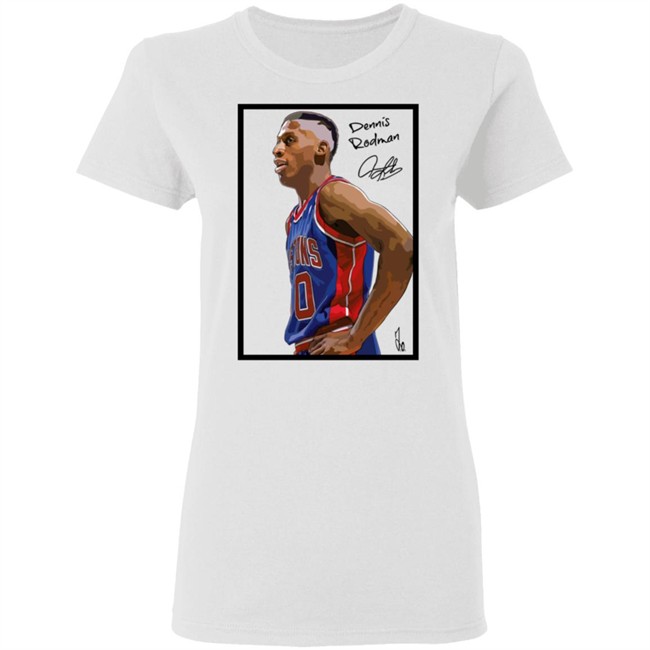 Dennis Rodman Bad Boy Basketball Pictions 10 White Shirt Dennis Rodman Bad Boy Basketball Pictions 10 White Shirt