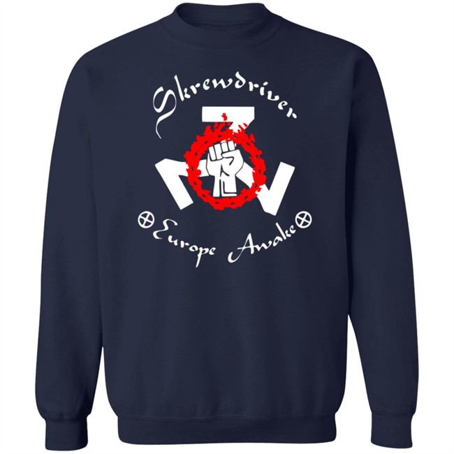 Shane Burley Skrewdriver Europe Awake Fist 777 Usa Factory Printed Men Tee Shirt Shane Burley Skrewdriver Europe Awake Fist 777 Usa Factory Printed Men Tee Shirt