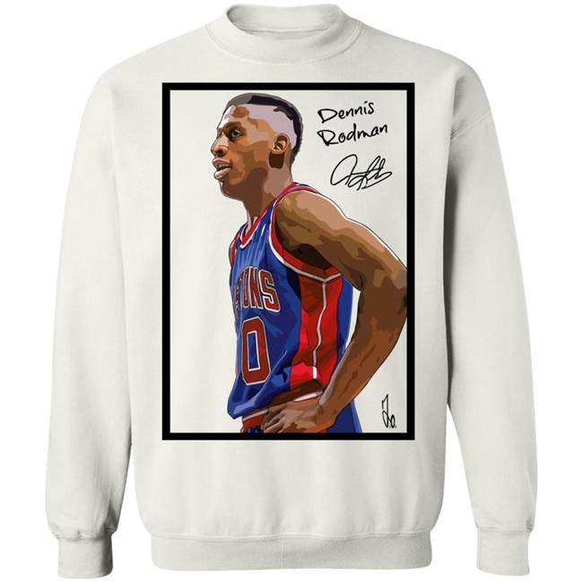 Dennis Rodman Bad Boy Basketball Pictions 10 White Shirt Dennis Rodman Bad Boy Basketball Pictions 10 White Shirt