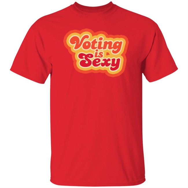 Zach Braff Voting Is Sexy Red Tee Shirt