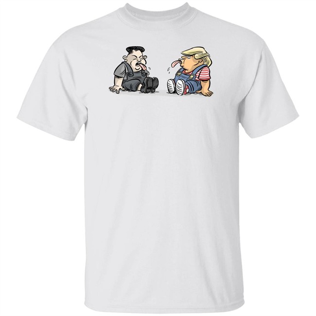 Trump Kim Jong Un Funny Cute White Tee Shirts